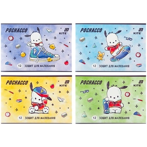 Альбом для малювання А4, 12 аркушів, 100 г/м2, мікс Pochacco PC26-241 Kite