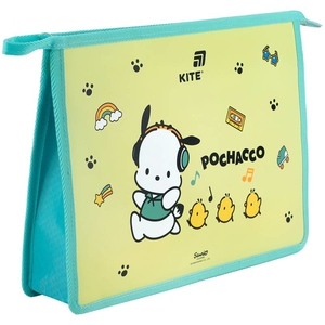Папка для тетрадей пластиковая А4+, на молнии Pochacco PC26-428 Kite
