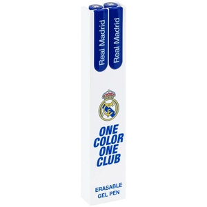 Ручка гелевая пиши-стирай синяя 0,5 мм, 2 шт в пенале Real Madrid RL26-069 Kite