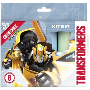 Мел цветной, 6 цветов Jumbo Transformers TF24-073 Kite