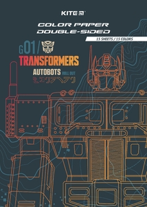 Папір кольоровий А4, 15 кольорів, 80 г/м2 Transformers TF24-250 Kite