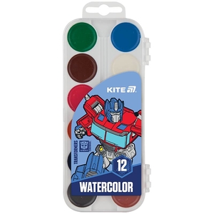 Акварельні фарби медові, 12 кольорів Transformers TF25-061 Kite