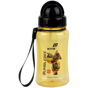 Пляшка для води, 350 мл, з трубочкою Transformers TF26-399 Kite