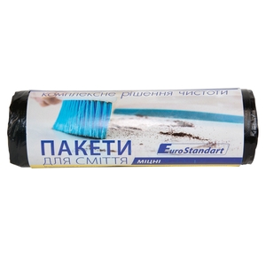 Пакеты для сміття 120л, 10 шт, 90х100 см, 24 мкм Міцні EuroStandart 10200042 Buroclean