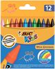 Олівці воскові 12 кольорів Kids Wax Crayons bc927829 Bic