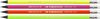 Олівець чорнографітовий Еволюшн Флуо, з гумкою, 4шт в блістері bc942053 (1/25)
