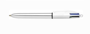 Ручка шариковая автоматическая 1 мм, 4 цвета Шайн Сильвер bc982873 Bic