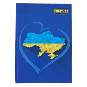 Книга канцелярская А4, 192 страницы в клетку, обложка картон твердый, микс UKRAINE BM.2404i Buromax