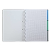 Книга канцелярская А4, 120 страниц в клеточку, с цветными разделителями, пластиковая обложка CLASSIC BM.24345911-01 Buromax