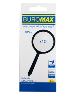 Лупа ручна, діаметр 60 мм, скляна лінза BM.4314 Buromax