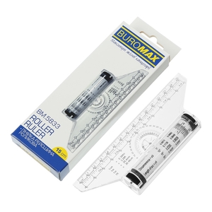 Лінійка-рейсшина роликова пластикова, 15 см BM.5833 Buromax
