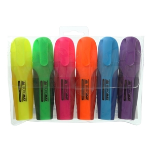 Набір текстових маркерів, 6 кольорів NEON BM.8904-94 Buromax