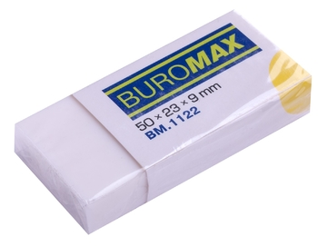 Гумка м'яка прямокутна біла, в індивідуальній обгортці BM.1122 Buromax