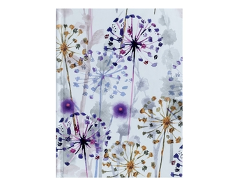 Записна книжка FLORA, А6, 64 арк., клітинка, тверда обкладинка, мат. ламінація+лак, фіолетова BM.246