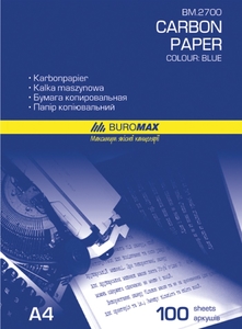 Папір копіювальний синій А4, 100 аркушів в упаковці BM.2700 Buromax