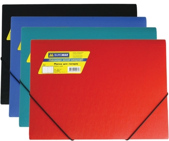 Папка А4, на резинках, микс JOBMAX BM.3911-99 Buromax