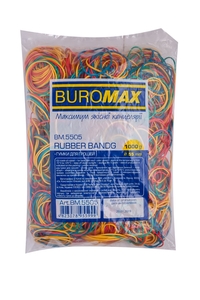 Резинки для денег 55 мм, 1 кг, микс BM.5505 Buromax