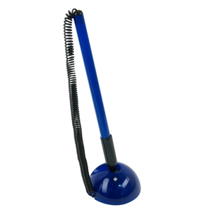 Ручка кулькова синя 0,7 мм, на підставці з клейким шаром Desk Pen L2U BM.8141-01 Buromax