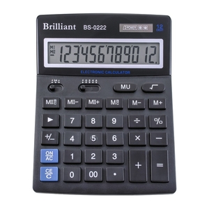 Калькулятор 12-ти разрядный, 17,6х14х4,5 см BS-0222 Brilliant