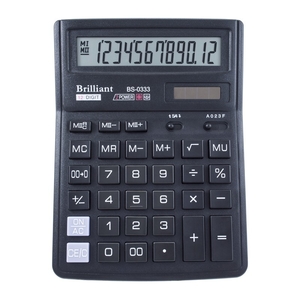 Калькулятор 12-ти разрядный, 19,2х14,3х3,9 см BS-0333 Brilliant