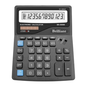 Калькулятор 12-ти розрядний, 20х15,8х4,6 см BS-888M Brilliant