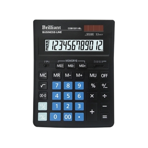Калькулятор 12-ти разрядный, 20,5х15,5х3,6 см CDB1201-BL Brilliant