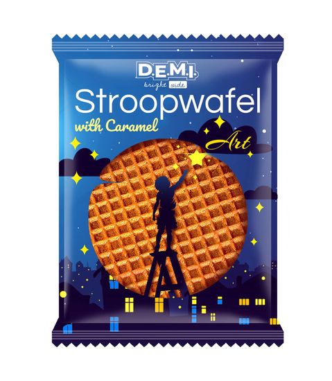 Вафля, 33 г, с карамельной начинкой Stroopwafel de.21913 D.E.M.I. Вафля, 33 г, с карамельной начинкой Stroopwafel de.21913 D.E.M.I.