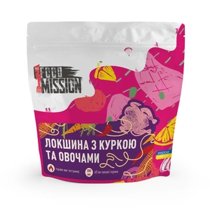 Лапша с курицей и овощами, 65 г fm.30580 Food Mission