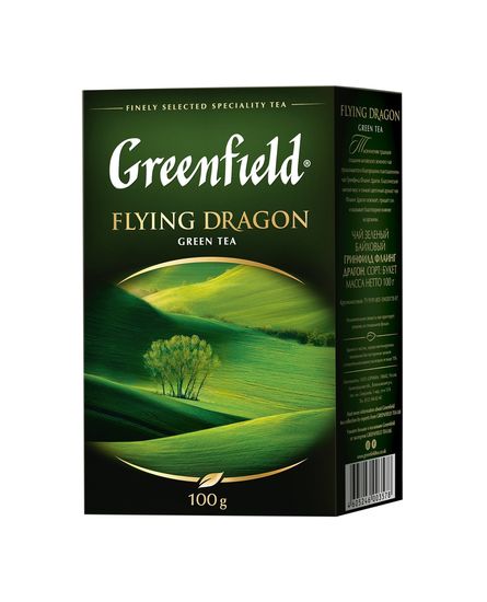Чай зеленый листовой, 100 г FLYING DRAGON gf.106286 GREENFIELD Чай зеленый листовой, 100 г FLYING DRAGON gf.106286 GREENFIELD