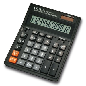 Калькулятор 12-ти розрядний, 19,9х15,3х3 см SDC-444S Citizen