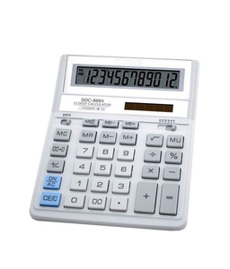 Калькулятор 12-ти разрядный, 20,3х15,8х3,1 см. SDC-888 XWH Citizen