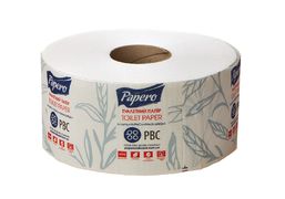 Туалетная бумага двухслойная целлюлозная белая, 180 м Джамбо TJ031 TISCHA PAPIER