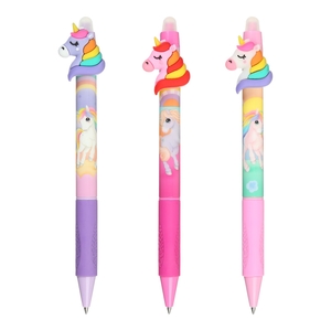 Ручка гелева автоматична пиши-стирай синя 0,5 мм, мікс UNICORN ZB.2214-99 ZiBi
