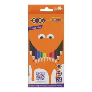 Карандаши цветные, 24 цвета SMART Line ZB.2422 ZiBi