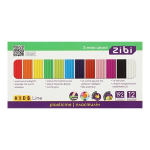 Пластилин, 12 цветов, 192 г KIDS Line ZB.6274 ZiBi