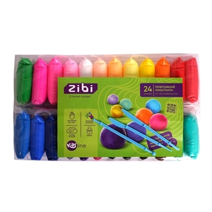 Повітряний пластилін, 24 кольори по 10 г, з стеками KIDS Line ZB.6297 ZiBi