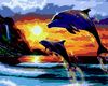 Картина по номерах, 40х50 см Дельфіни і море ZB.64251 ZiBi