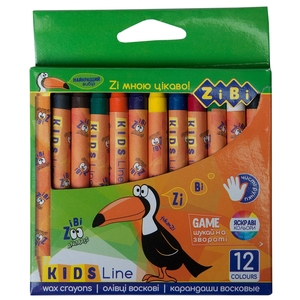 Карандаши восковые, 12 цветов KIDS Line ZB.2481 ZiBi