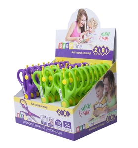 Ножиці дитячі, 13,5 см, зі зворотним механізмом, мікс BABY Line ZB.5003 ZiBi