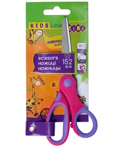 Ножницы детские, 15,2 см, с прорезиненными ручками KIDS Line ZB.5015-10 ZiBi