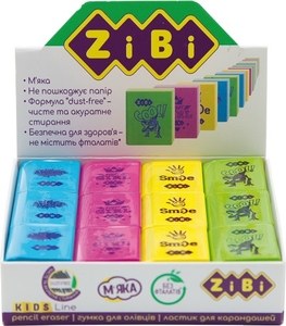 Ластик фигурный цветной, микс КНИЖКА ZB.5454 ZiBi