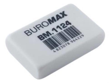 Ластик мягкий прямоугольный белый, размер L BM.1124 Buromax