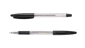 Ручка кулькова чорна 0.7 мм CLASSIC GRIP BM.8100-02 Buromax