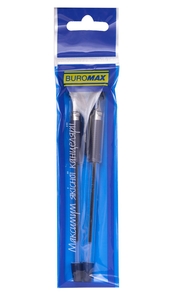 Ручка масляна синя 0,7 мм, 2 шт в упаковці MaxOFFICE BM.8352-01-2 Buromax