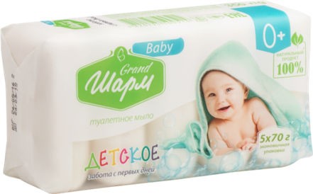 Мыло твердое, экопак 5 шт по 70 г Детское w.00514 Шарм Мыло твердое, экопак 5 шт по 70 г Детское w.00514 Шарм