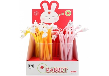 Ручка гелева синя 0,6 мм, мікс Rabbit APF020 Maxi