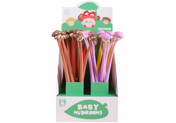 Ручка гелевая синяя 0,6 мм, микс Baby Mushrooms APF086 Maxi
