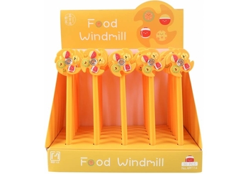 Ручка гелева синя 0,6 мм, мікс Food Windmill APF114 Maxi