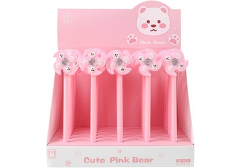Ручка гелевая синяя 0,6 мм, микс Pink Bear APF141 Maxi