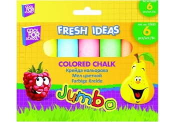 Крейда кольорова JUMBO 6 шт. в картонній упаковці з підвісом CF02632 (12)